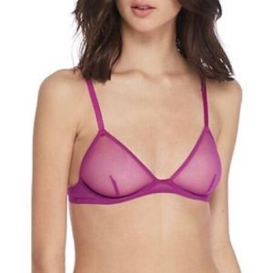 Free people mesh triangle underwire bra